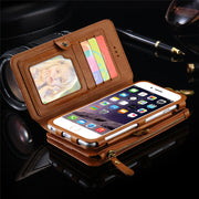 Classic Retro Stand Wallet Case for iPhone Series